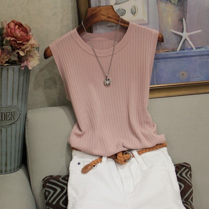 Basic Ribbed Blouse