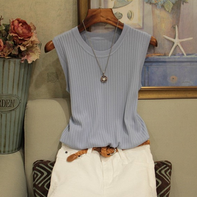 Basic Ribbed Blouse